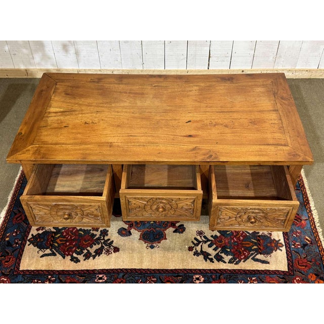 Vintage Indian Teak Coffee Table, 1970s For Sale - Image 6 of 16