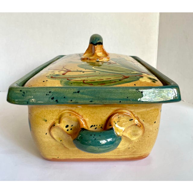 French Hand-Painted Stoneware Lidded Casserole Dish by Sud & Co Casses en Provence For Sale - Image 9 of 11