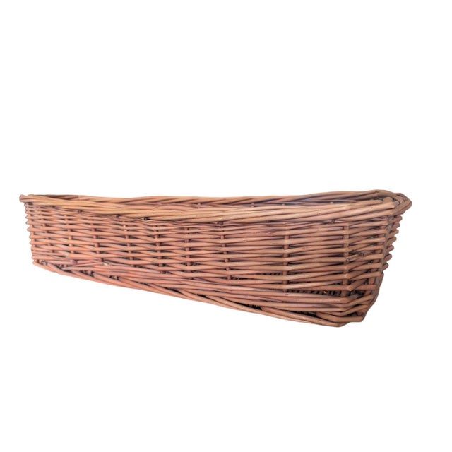 Mid 20th Century Vintage French Country Wicker Baguette Bread Basket For Sale - Image 5 of 14