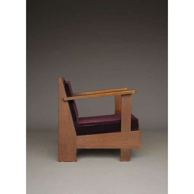 Modern Art Deco Dutch Lady Armchair in Oak, 1920s For Sale - Image 3 of 18