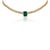 Not Yet Made - Made To Order Genuine Emerald and Diamond Curb Chain Choker Necklace in 18k Solid Yellow Gold For Sale - Image 5 of 9