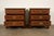 1990s E. J. Victor Georgian Mahogany Three-Drawer Nightstands or Bachelor Chests, Newly Refinished For Sale - Image 5 of 12
