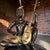 1980s Late 20th Century Art Deco Bronze Statue Lamp With Gold-Tone Shade For Sale - Image 5 of 12