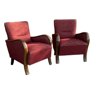 Hungarian Art Deco Armchairs, 1930s, Set of 2 For Sale