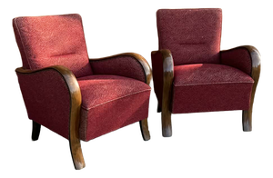 Hungarian Art Deco Armchairs, 1930s, Set of 2