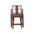 Asian Antique Vintage Brown Lattice Work Hexagonal Narrow Accent Armchair For Sale - Image 3 of 11