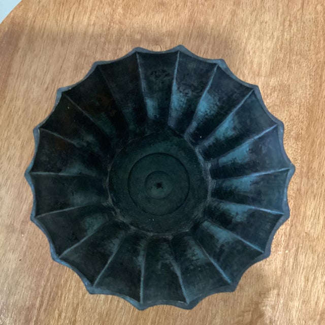 French Mid 20th Century Vintage Bronze Brass Footed Urn Planter For Sale - Image 3 of 13