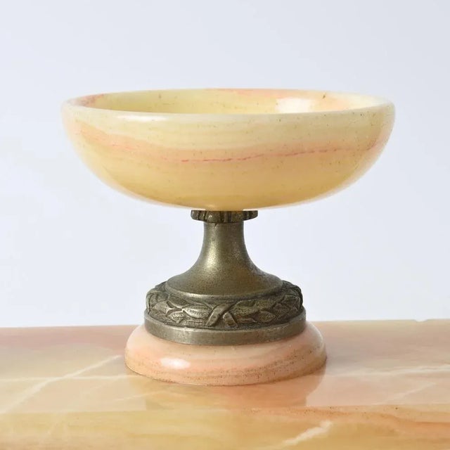 19th Century Marble and Crystal Desk Set, Set of 3 For Sale - Image 6 of 9