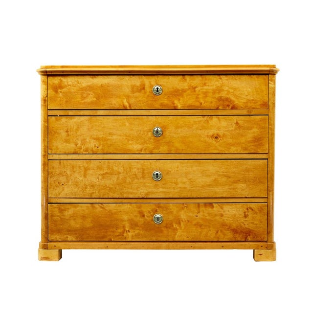 Wood Scandinavian Birch Chest of Drawers, 1870s For Sale - Image 7 of 10