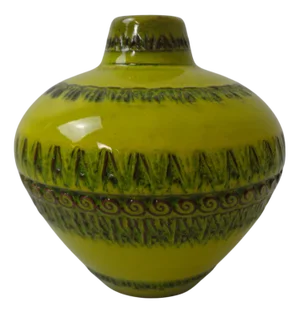Yellow Ceramic Vase by Aldo Londi for Bitossi, 1960s