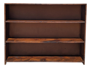 Vintage Primitive Rustic Low Wood Bookcase No. 57a