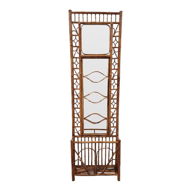 Mid-Century Tortoise Bamboo Hall Tree For Sale