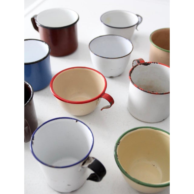 Vintage Enamelware Mug Collection Set of 12 Chairish