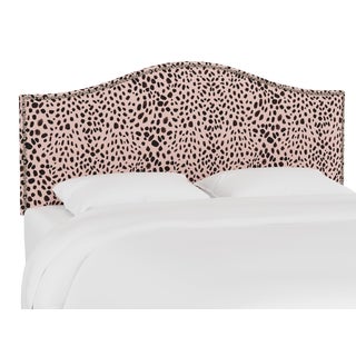 Ashland Headboard in Pink Black Washed Cheetah, Queen For Sale