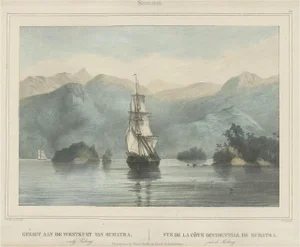 Ship Near the Coast of Sumatra, 1845, Paper