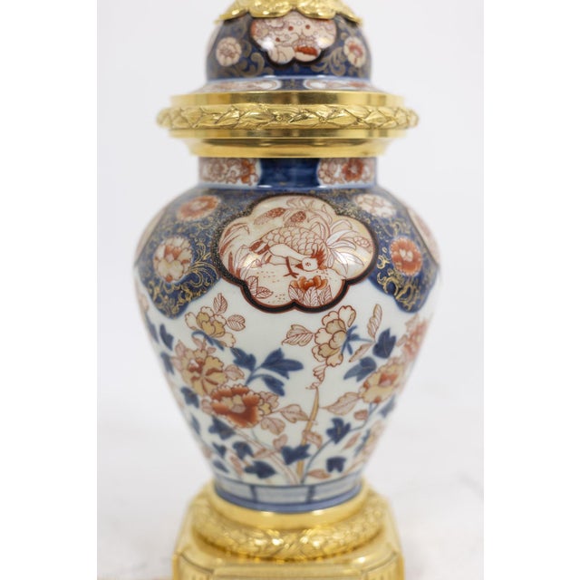 Lamp in Imari Porcelain and Gilt Bronze, 1880s For Sale - Image 5 of 14