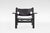 Wood Spanish Chair in Black Leather by Børge Mogensen for Fredericia Stolefabrik, 1960s For Sale - Image 7 of 7