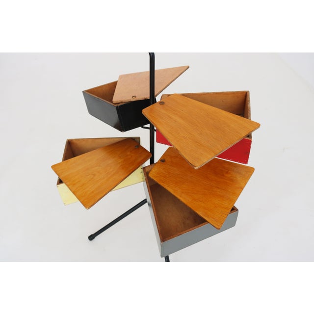 Mid-Century Modern Mid-Century Dutch Sewing Box Stand by Joost Teders for Metalux, 1950s For Sale - Image 3 of 11