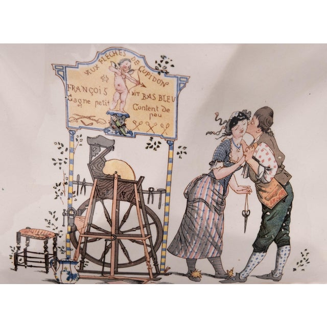 20th Century Sarreguemines Ceramic Letter Box, France, 1820 For Sale - Image 8 of 9