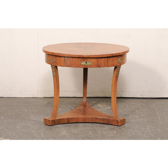Wood Early 20th Century French Empire Oval Accent Table For Sale - Image 7 of 12