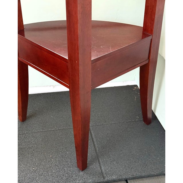 Brown Bombay & Co. Triangle Corner Table With Drawer For Sale - Image 8 of 11