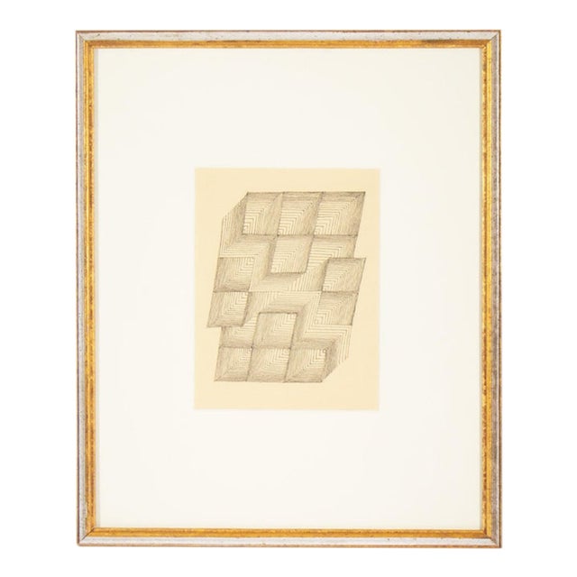 1966 Abstract Ink Drawing by William Itter For Sale