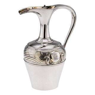 Antique Victorian Silver Wine Jug from Edward Barnard & Sons, 1870 For Sale