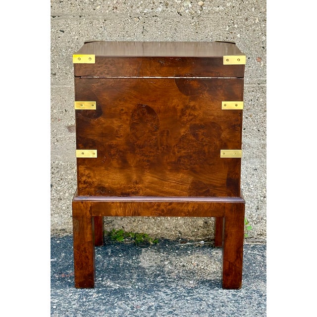 Italian Burl Wood Document Box on Stand, Circa 1950 For Sale - Image 9 of 11