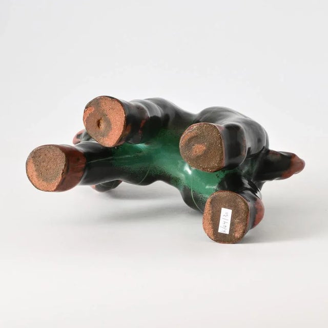 Ceramic Art Deco Horse Figurine attributed to Paul Dresler for Grootenburg, 1930s For Sale - Image 7 of 11