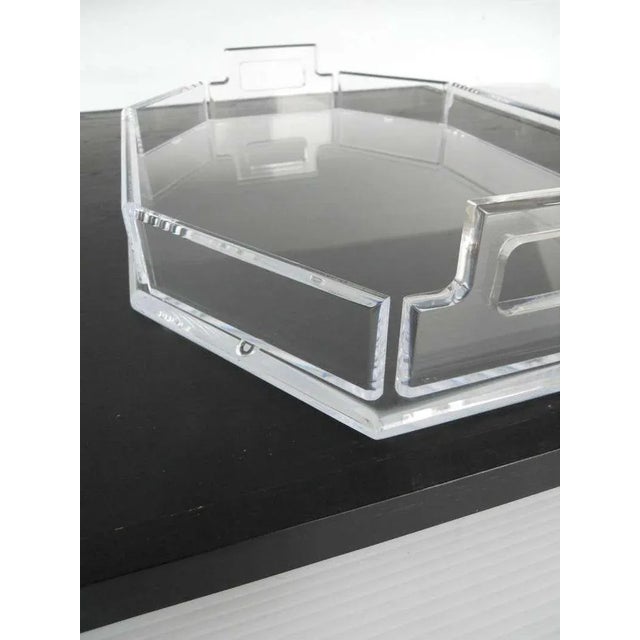 2010s Contemporary Clear Lucite Trays- Set of 2 For Sale - Image 5 of 8