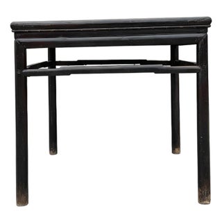 Antique Square Lacquered Tea Table For Sale