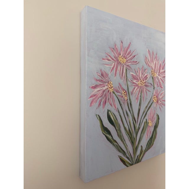 Abstract Modern Abstract Folk Art Floral Acrylic Painting, “Blooming in Tennessee 1,” Signed, Dated For Sale - Image 3 of 6