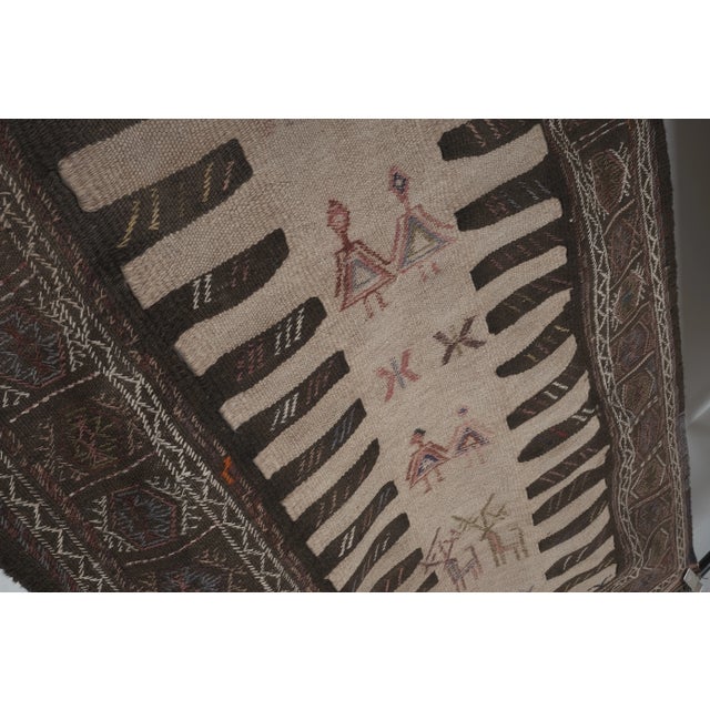 Textile Vintage Turkish Animal Pictorial Sumac Rug 3'3'' X 5'11'' For Sale - Image 7 of 13