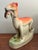 Farmhouse Vintage Staffordshire Style Whippet Dog With Fish For Sale - Image 3 of 9