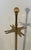 These neoclassical style fireplace tools are made of brass. This is a French work. Circa 1970