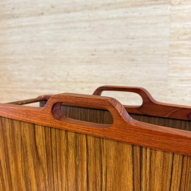 1960s Ernest Sohn for Siamese Teak and Rosewood Magazine Holder For Sale - Image 9 of 12