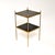 Mid-Century Modern Vintage Brass and Leather Side Table, 1960s For Sale - Image 3 of 9