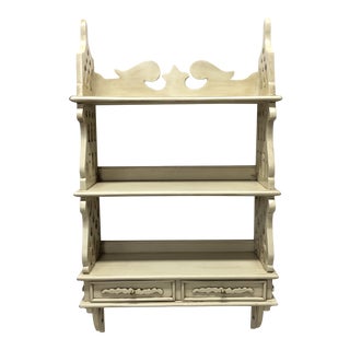 Mid Century Wall Shelves With Drawers For Sale
