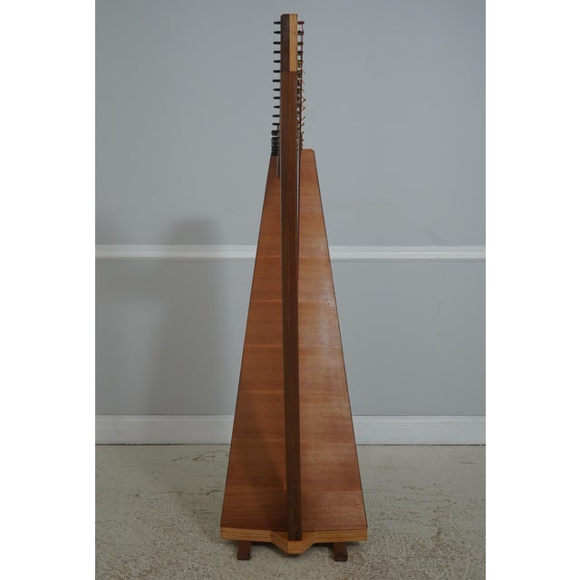 Studio Crafted Walnut Celtic Lever Harp For Sale - Image 4 of 17