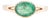 14k Yellow Gold 1.16 Carat Oval Emerald Single Stone East to West Ring Size 8 For Sale