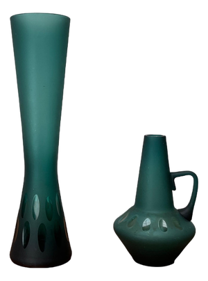 Mid-Century German Glass Vases from Karl Friedrich Glas, 1960s, Set of 2