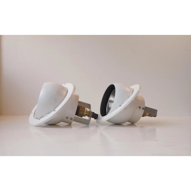 Metal White Spherical Spot Lights by Louis Poulsen Denmark, Set of 2 For Sale - Image 7 of 10