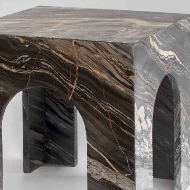 Add a touch of elegance to any room with this stunning Picasso Marble Arch Side Table. The arch shaped sides of this side...
