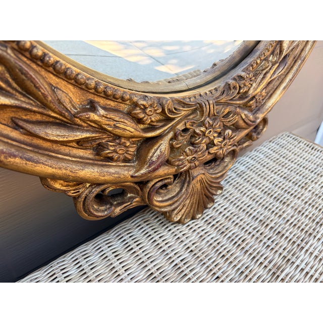 Pair of Monumental Federal Giltwood Eagle Convex Mirrors For Sale - Image 12 of 18