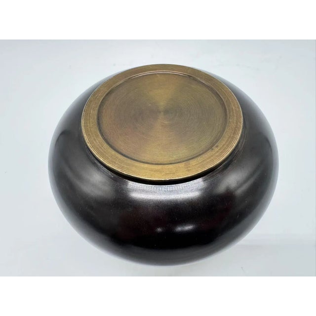 Japanese Late 20th Century Intage Japanese Metal Tea Caddy For Sale - Image 3 of 6