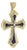 Diamond & Enamel 18k Two Tone Gold Cross Charm Pendant For Sale