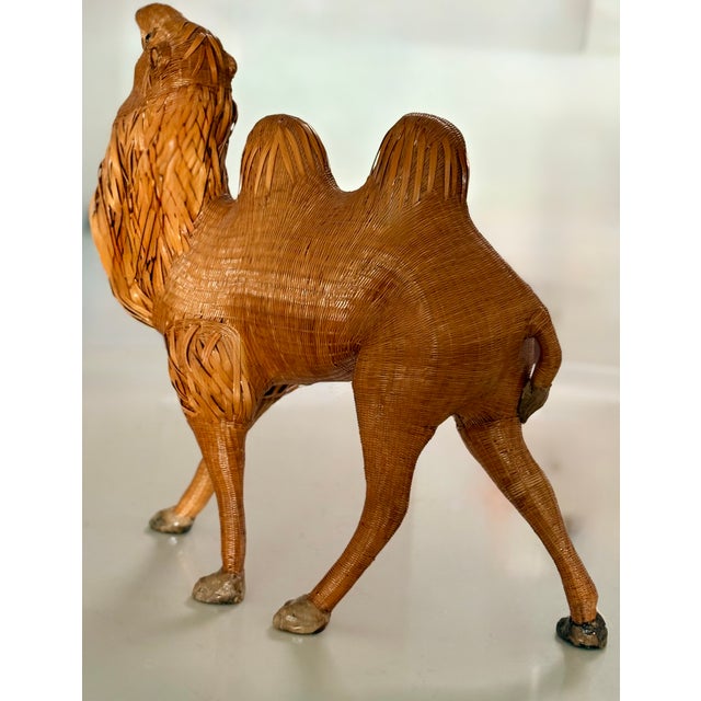 Mid-Century Chinese Wicker and Reed Camel For Sale - Image 12 of 13
