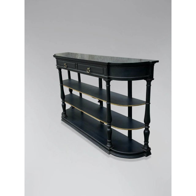19th Century French Painted Marble Top Console Table, 1880 For Sale - Image 11 of 12