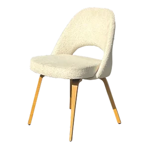 Vintage Boho Saarinen for Knoll Executive Armless Boucle Chair