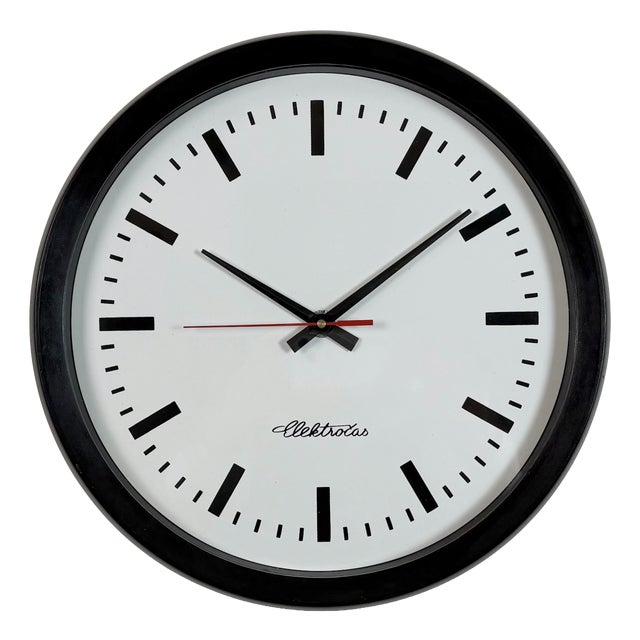 Industrial Bakelite Factory Wall Clock from Elektročas, 1990s For Sale